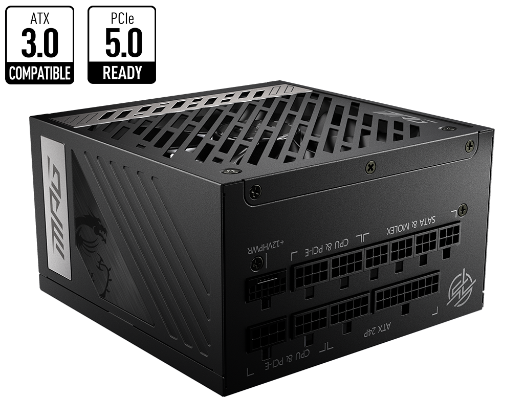 Msi MPG A1000G PCIE5 1000W 80 Plus Gold 14cm Fanlı Full Modüler Power Supply