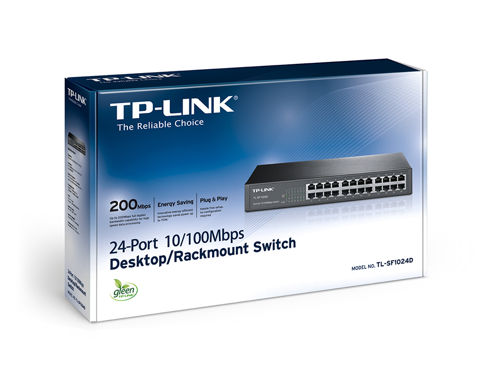 Tp-Link TL-SF1024D 24 Portlu 10/100Mbps Desktop/Rackmount Switch
