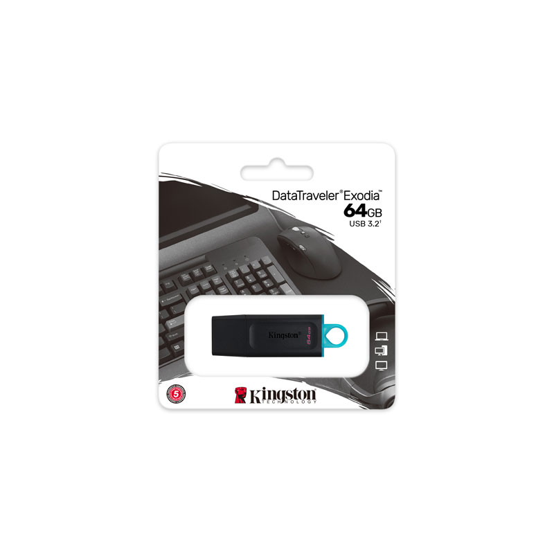 Kingston DTX/64GB  64 GB DataTraveler Exodia USB 3.2 Flash Bellek