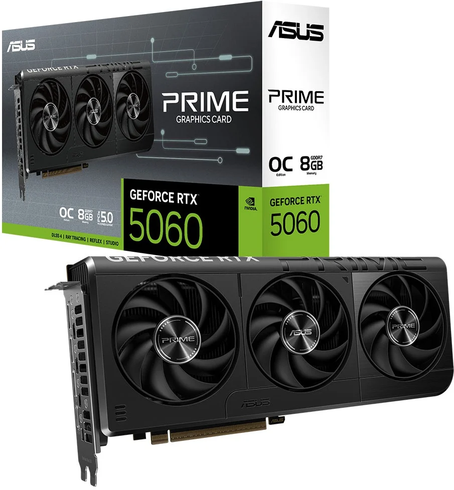 Asus PRIME-RTX5060-O8G 8 GB GDDR7 GeForce RTX 5060 DLSS3 128Bit NVIDIA Ekran Kartı