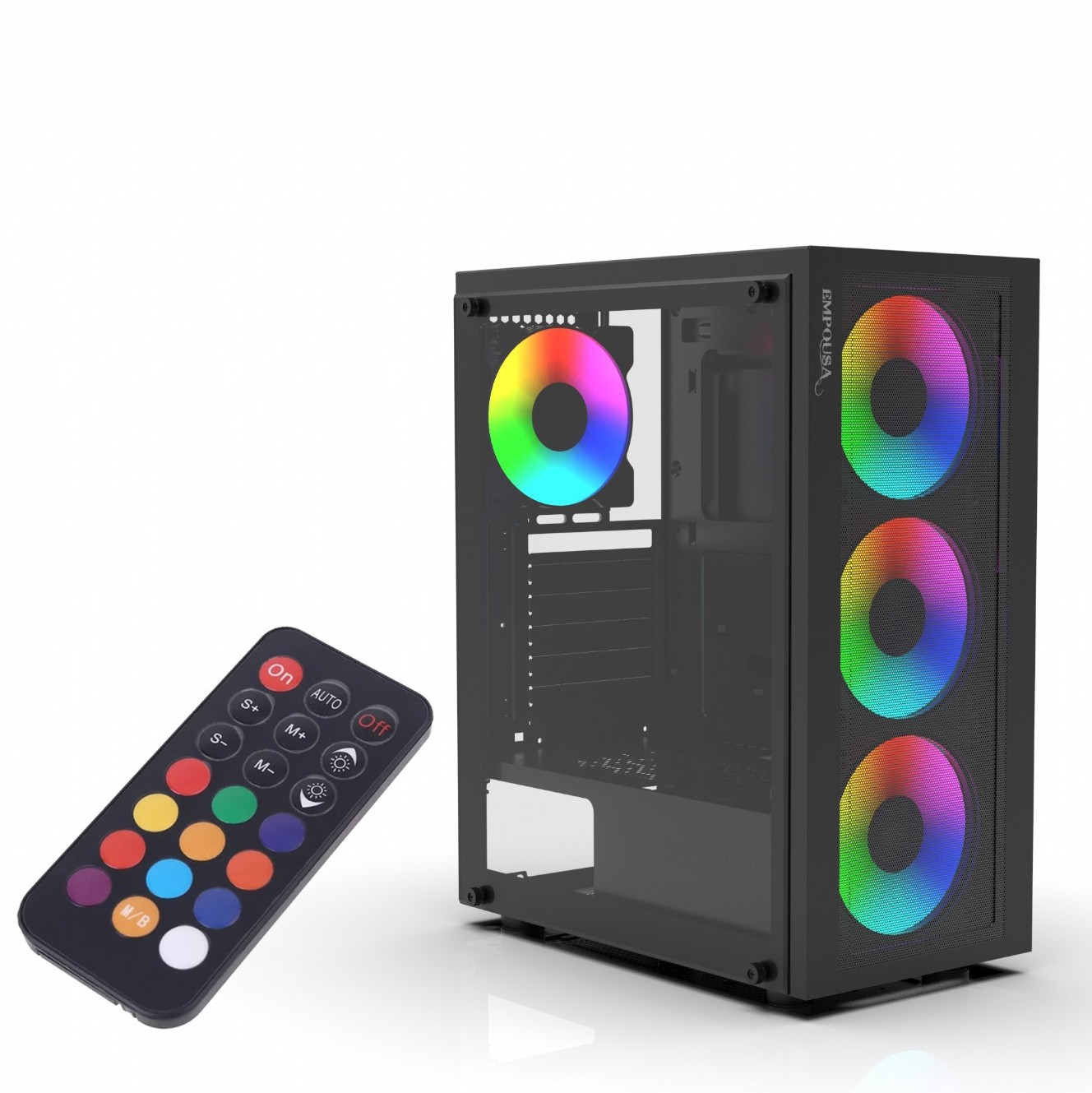 Inca EMG-15XN PSU YOK 4x12cm ARGB Fanlı Kumandalı Oyuncu Kasası