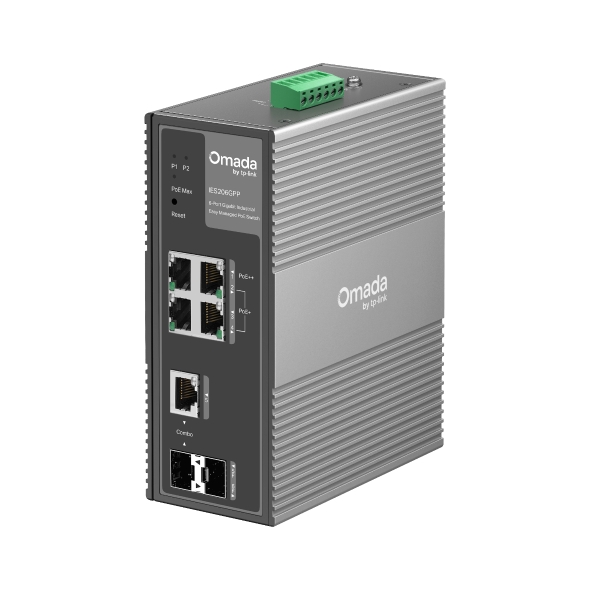 Tp-Link IES206GPP Omada 4 Port Gigabit poE 2 Port SFP Yönetilebilir Endüstriyel Switch
