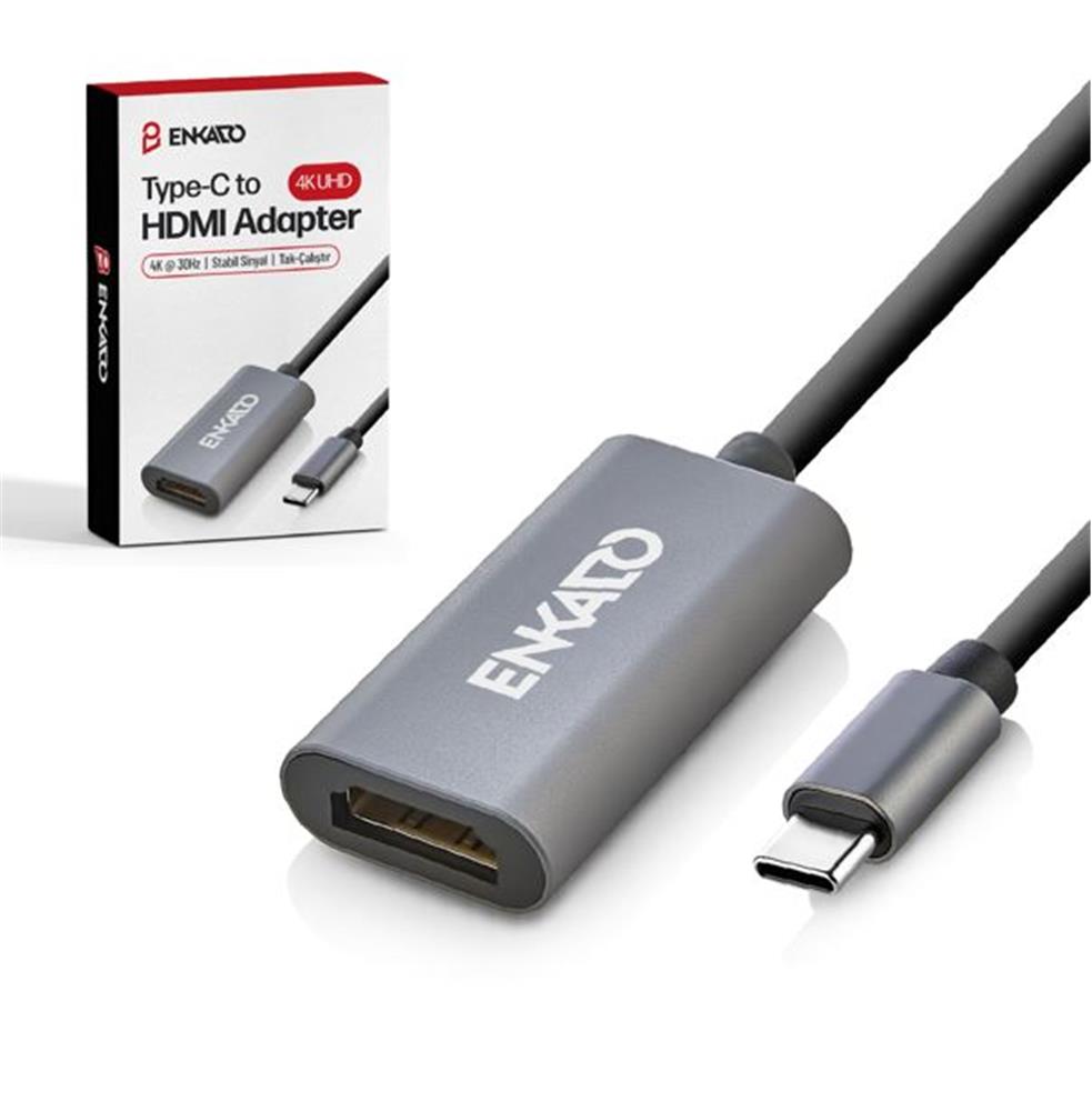 Enkado EKD-TP41 USB Type C to HDMI 2K4K 30Hz Dönüşütürücü Adaptör