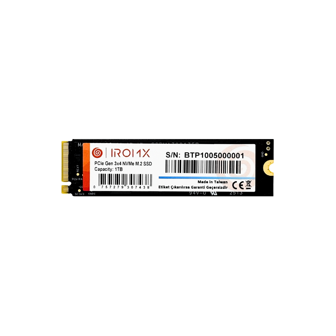 Iromx IR1TBNVP3 1 TB 3000-3000Mb/s PCIe NVME Gen3 M2 22x80 SSD Harddisk