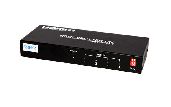 Beek BS-VSP-HA04UH 1 Giriş 4 Port Çıkış 4K UHD HDMI 2.0 Metal Şasi HDMI Görüntü Çoklyaıcı Splitter