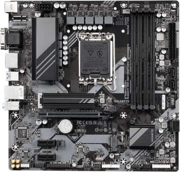 Gigabyte B760M DS3H Sc-1700 B760 DDR5 7600Mhz 2xM2 2.5Gbe mATX INTEL Anakart