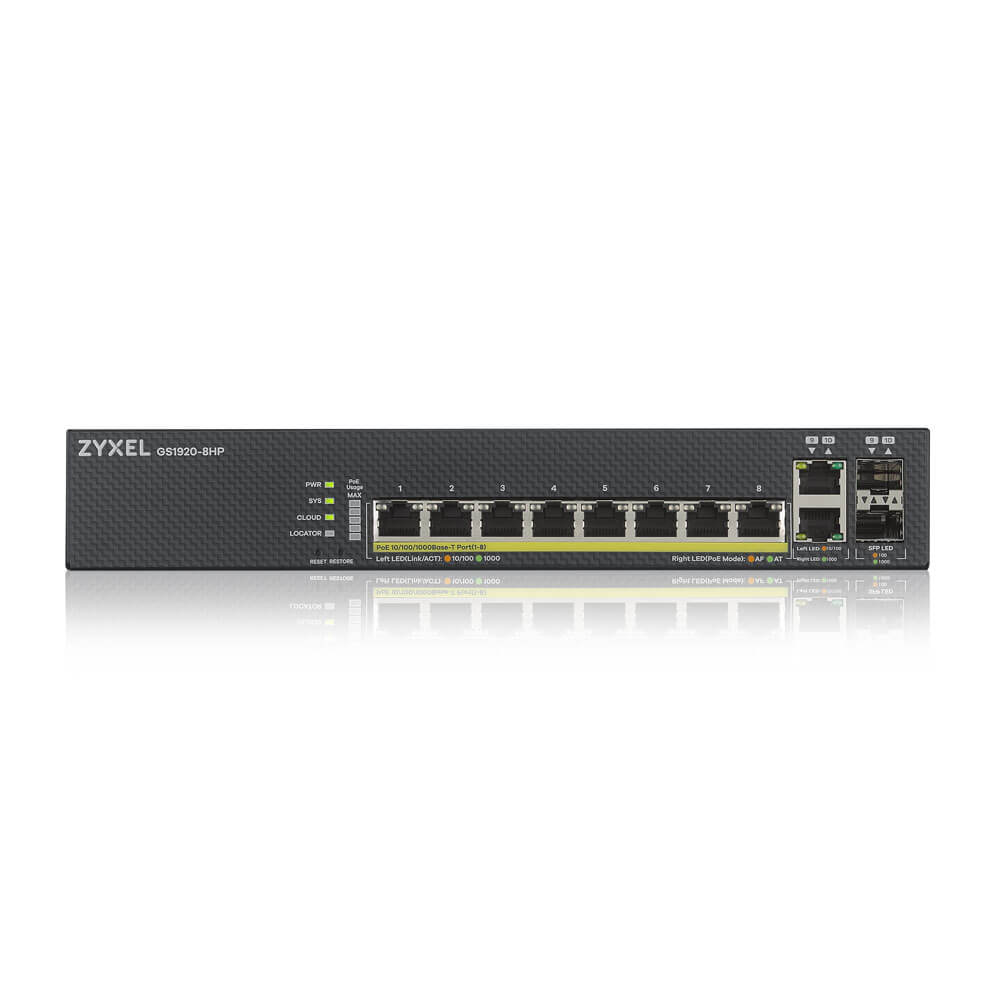 Zyxel GS1920-8HPV2-EU0101F 8 Port Gigabit Web Yönetilebilir PoE Switch