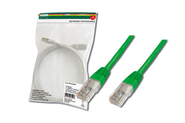 Digitus DK-1511-030/G 3 Mt CAT5E AWG26/7 U/Utp Yeşil Patch Cord Kablo