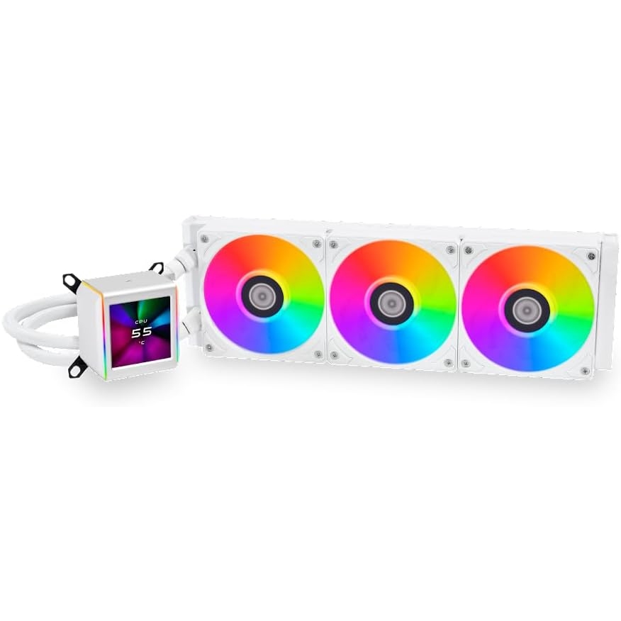 Lian Li G89.GA2ALCD36W.00 Galahad II LCD 360mm 3x12cm RGB Fanlı AM5 1851 Uyumlu Beyaz Sıvı Soğutmalı İşlemci Soğutucusu