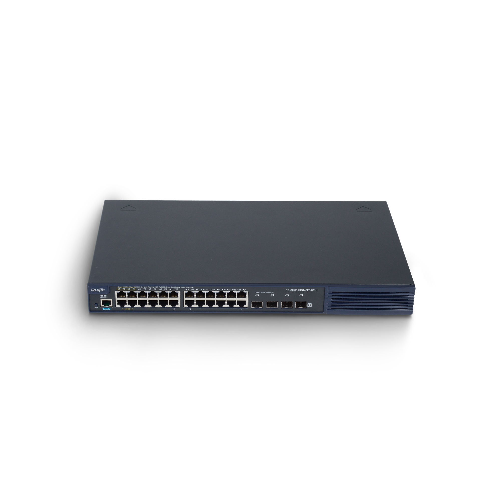 Ruijie RG-S2910-24GT4SFP-UP-H-V3 24 Port Gigabit PoE+ 4 Port SFP 370W Yönetilebilir PoE Switch