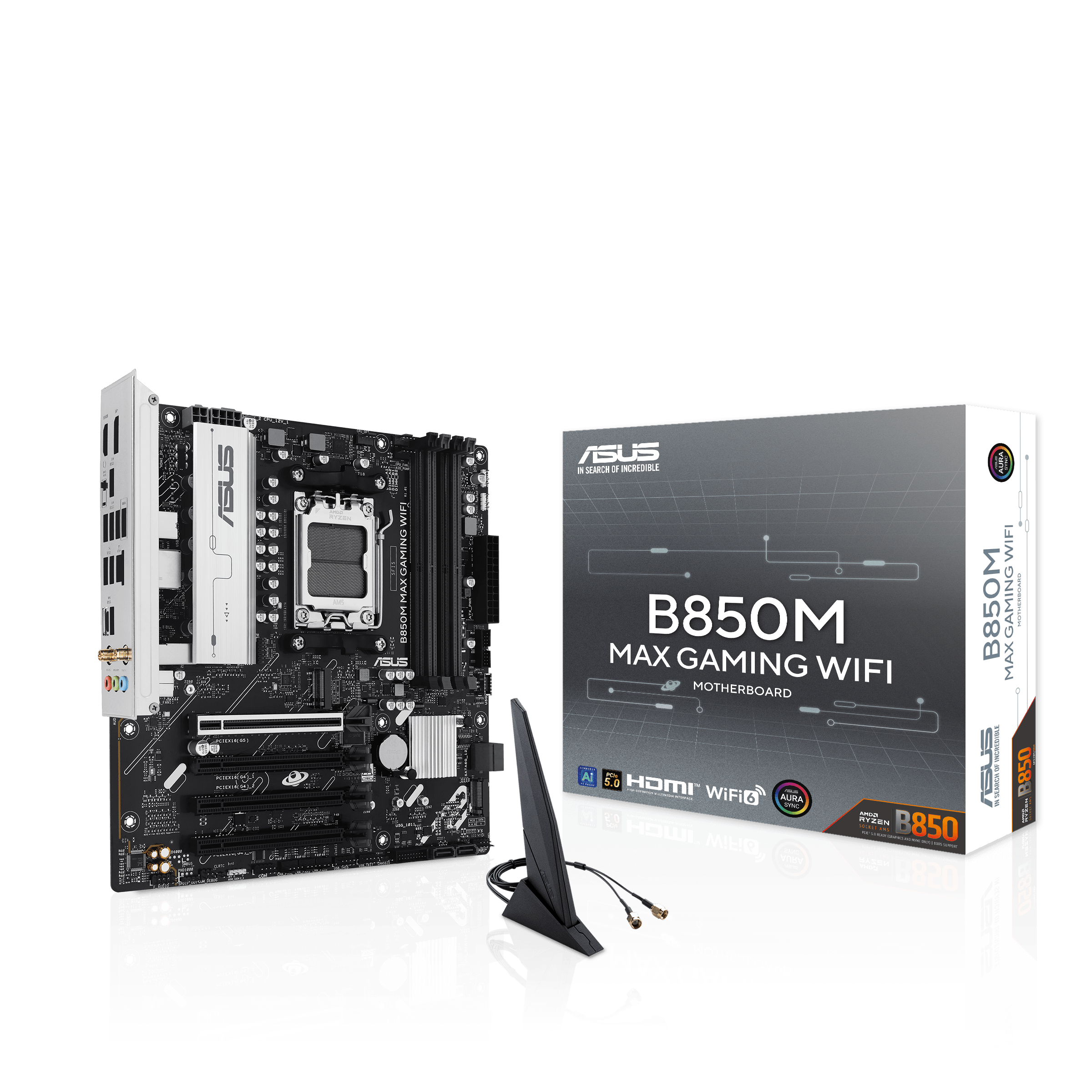 Asus B850M MAX GAMING WIFI Sc-AM5 DDR5 8000Mhz 3xM2 Wifi6 ATX AMD Anakart
