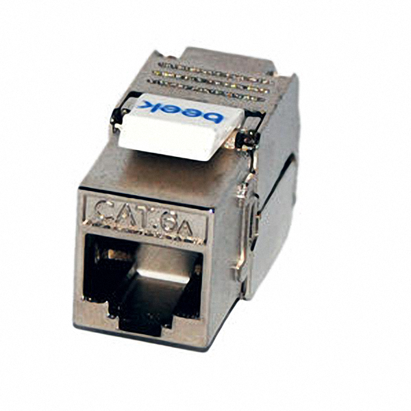 Beek BN-KJ6A-S1 CAT6A Jack Zırhlı Ftp  Tipi Rj45 Siyah Renkli Zırhlı Keystone Jack