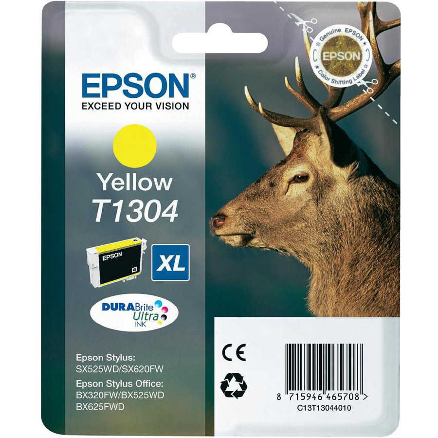 Epson C13T13044020 T1304 750 Sayfalık Yüksek Kapasiteli Sarı Orijinal Inkjet Kartuş