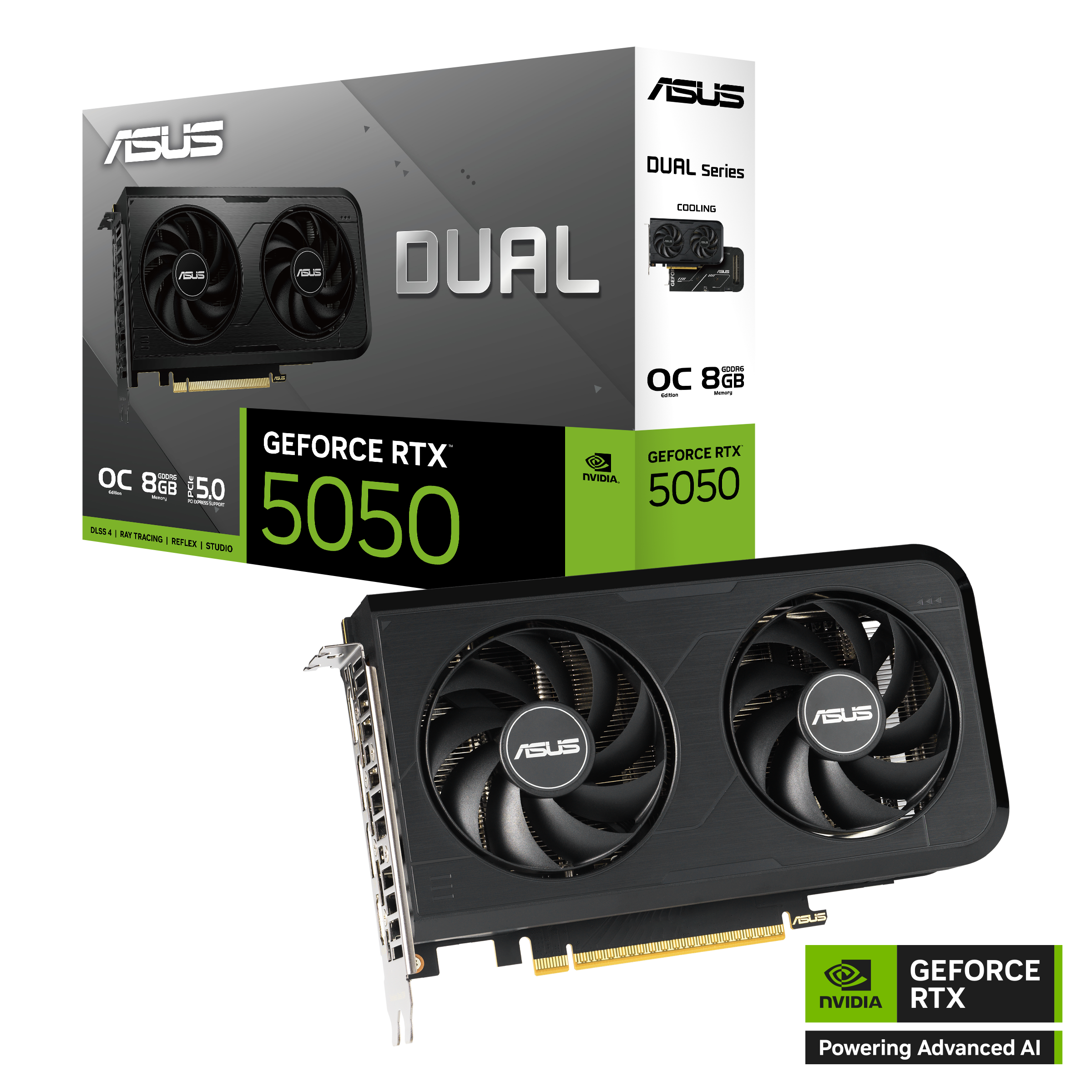 Asus DUAL-RTX5050-O8G 8 GB GDDR6 GeForce RTX 5050 OC 128Bit NVIDIA Ekran Kartı