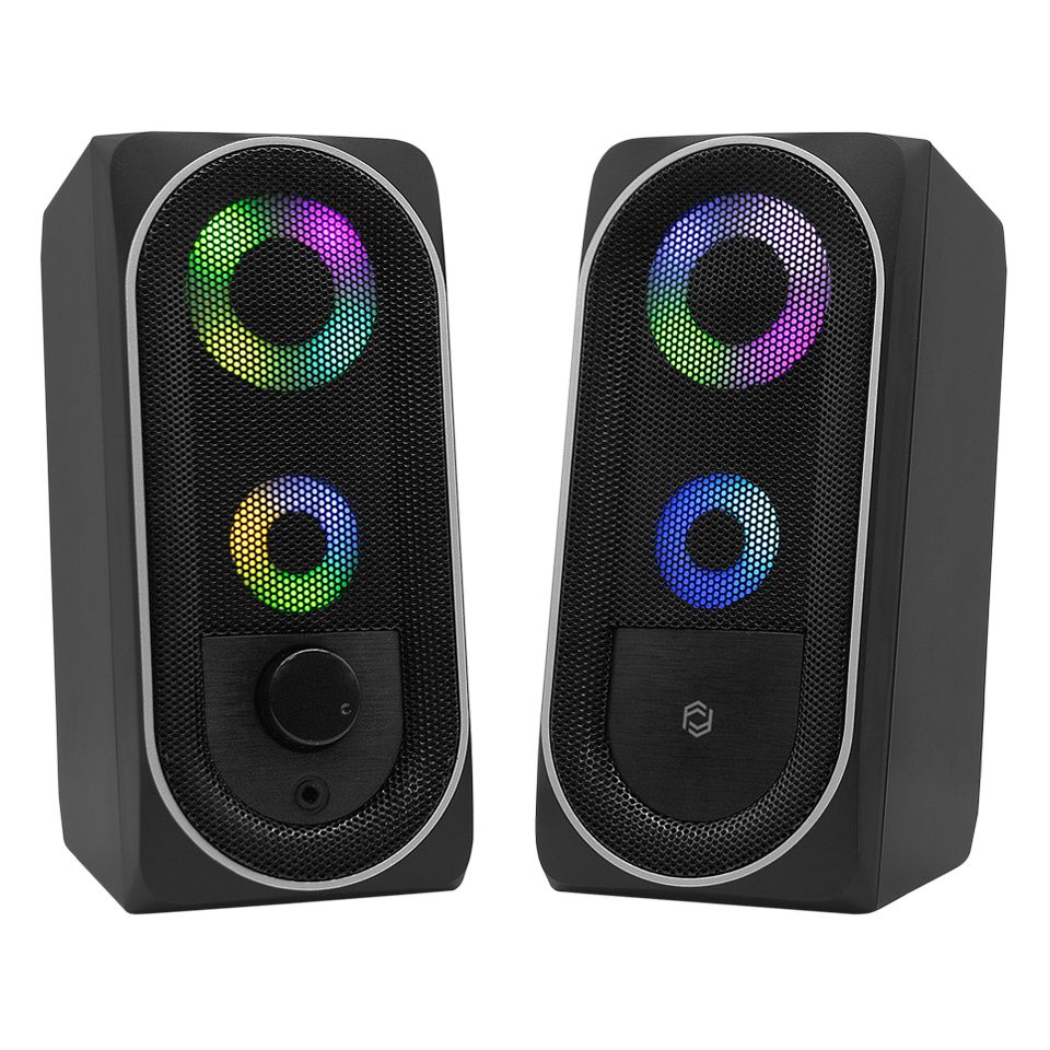 Frisby FS-2138U 1+1 6W RMS RGB Ledli 3.5mm Jaklı Siyah Hoparlör