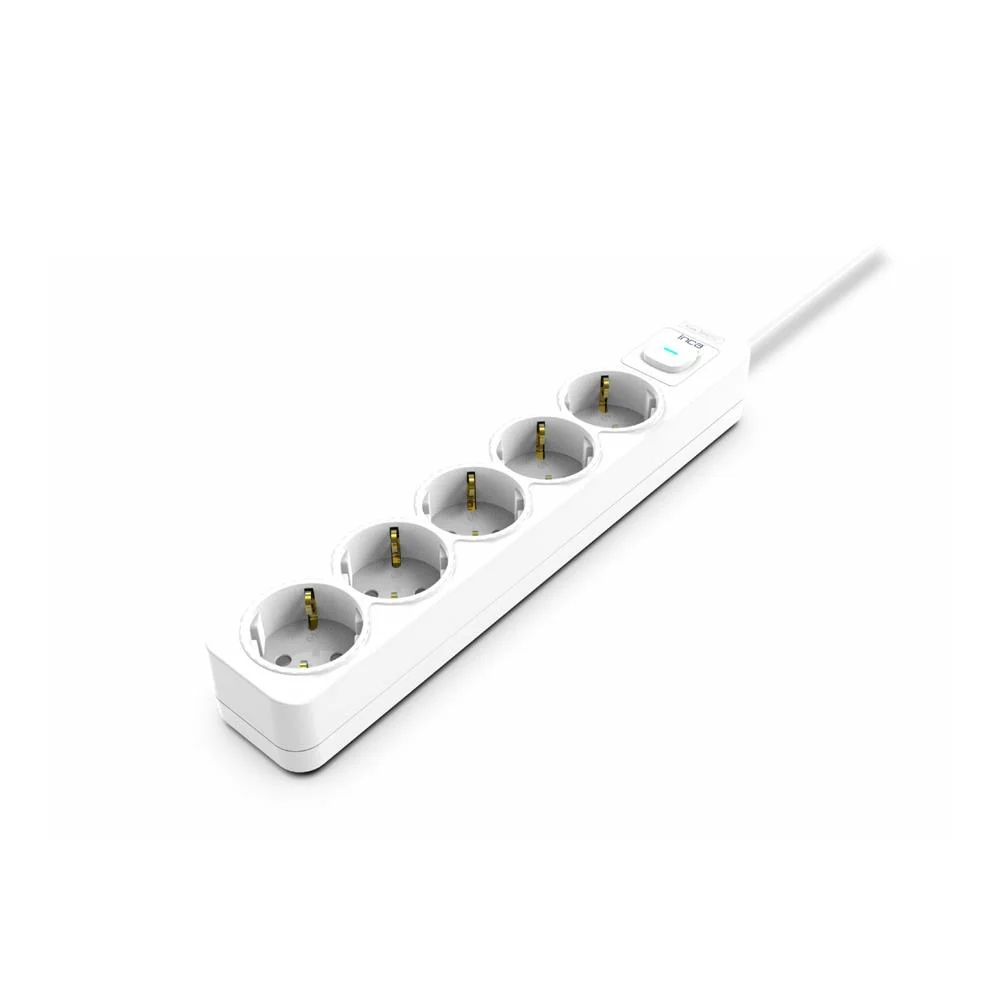 Inca IPW-44GB 1.5 Mt kablolu 5 li Akım Korumalı Led Tuşlu Beyaz Priz