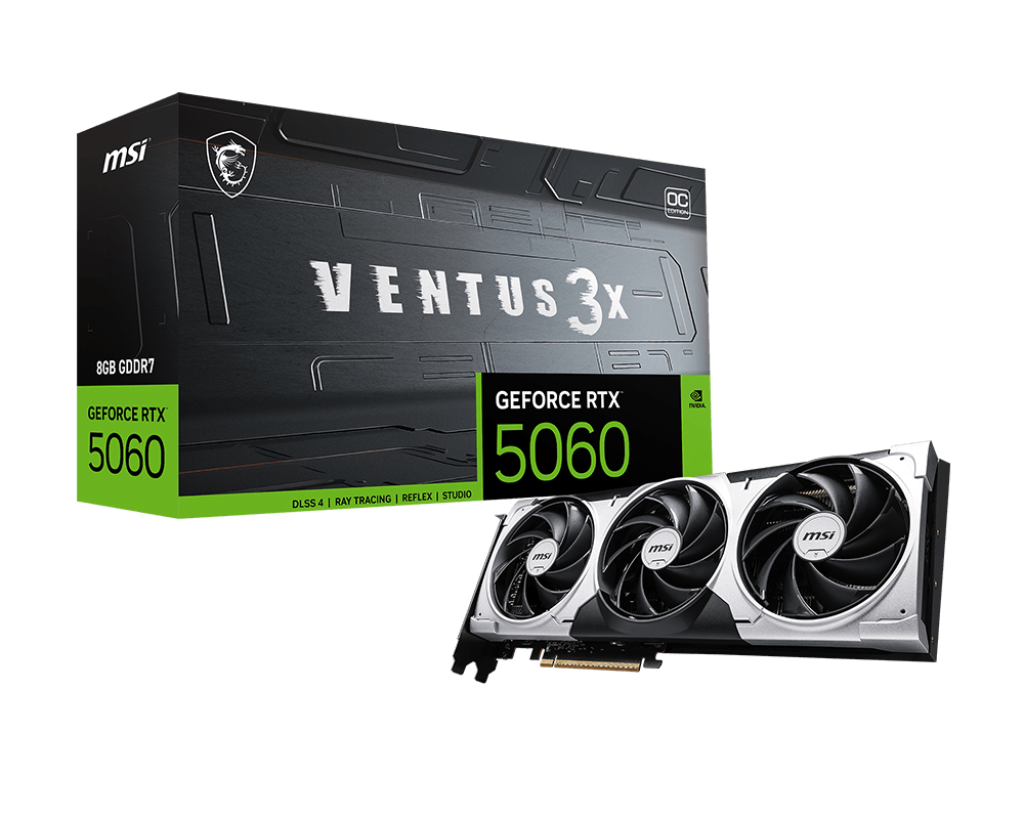 Msi RTX 5060 8G VENTUS 3X OC 8GB GDDR7 GeForce RTX 5060 Ventus 3X OC 128Bit NVIDA Ekran Kartı