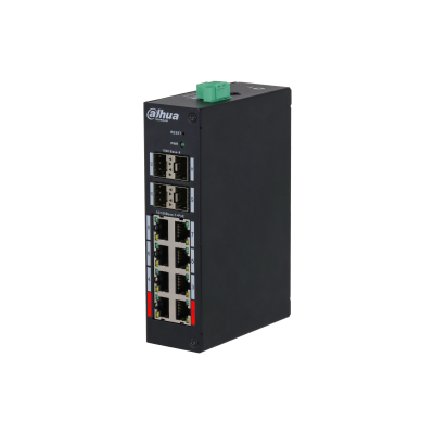 Dahua HS4412-8ET-120 8 Port Gigabit Poe 4 Port SFP Yönetilebilir PoE Switch