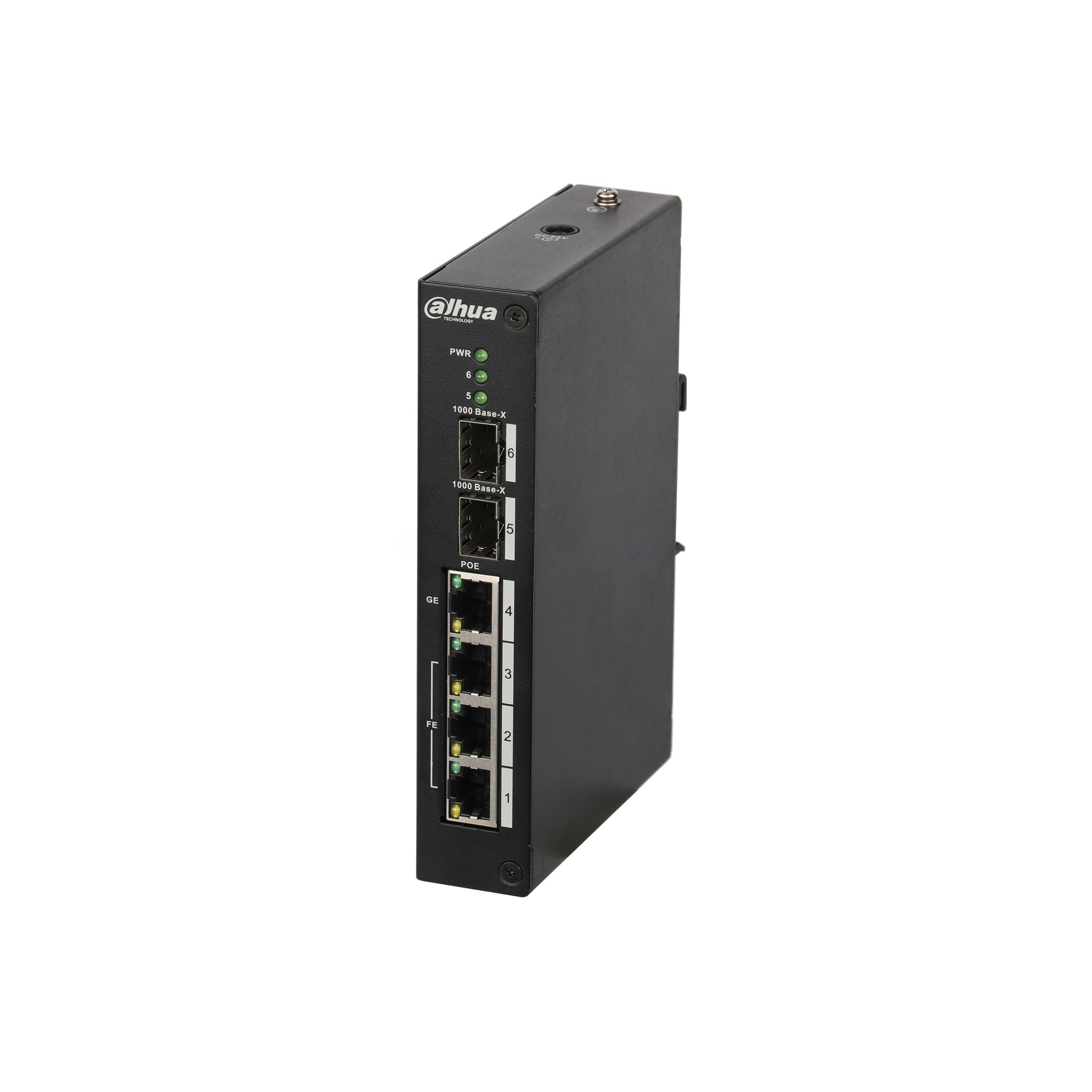 Dahua PFS3206-4P-96 4 Port 10/100Mbps PoE 1 Port Uplink 1 Port SFP 96W Endüstriyel Switch