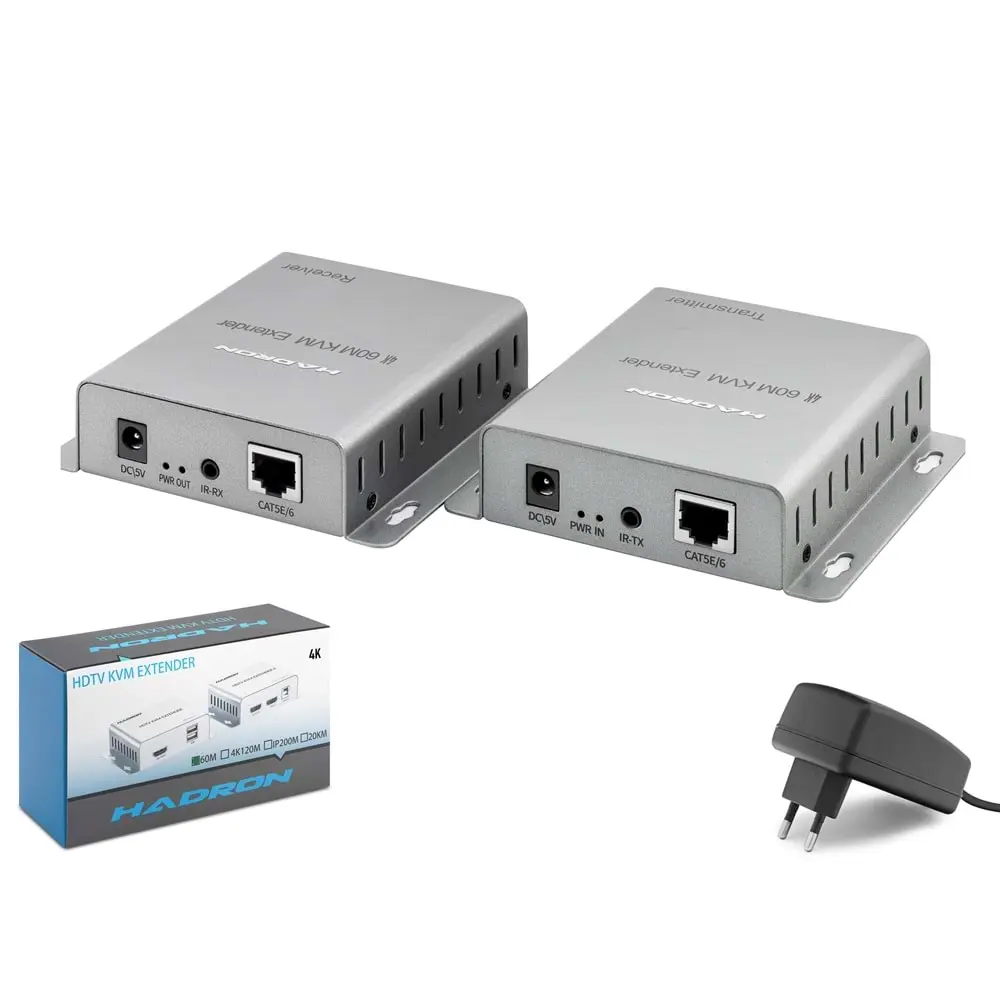 Hadron HDX1600 60 Mt HDMI to RJ45 4K Extender HDMI Mesafe Uzatıcı