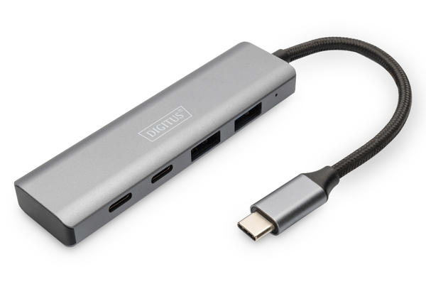 Digitus DA-70245 USB Type C to 4 Port 2 x USB 3.1 2 x USB Type C Gen2 5Gbps USB Çoklayıcı