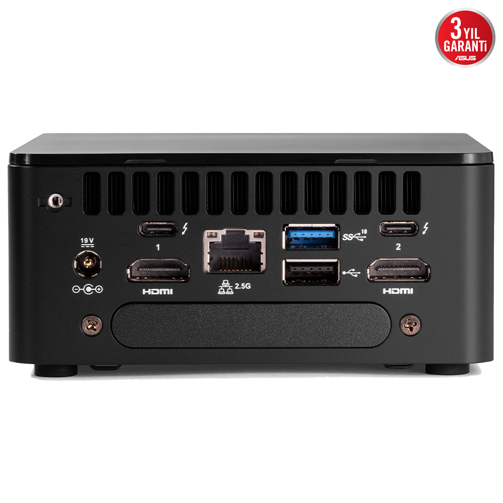 Asus NUC12WSHI7 NUC12 Pro Tall CI7 1260P 3.4Ghz RAM YOK HDD YOK Barebone FreeDos Mini Masaüstü Bilgisayar