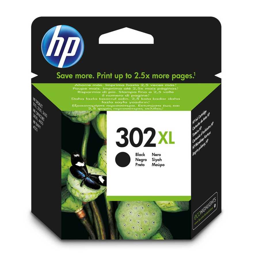 Hp F6U68AE 302XL 480 Sayfalık Yüksek Kapasiteli Siyah Orijinal Inkjet Kartuş