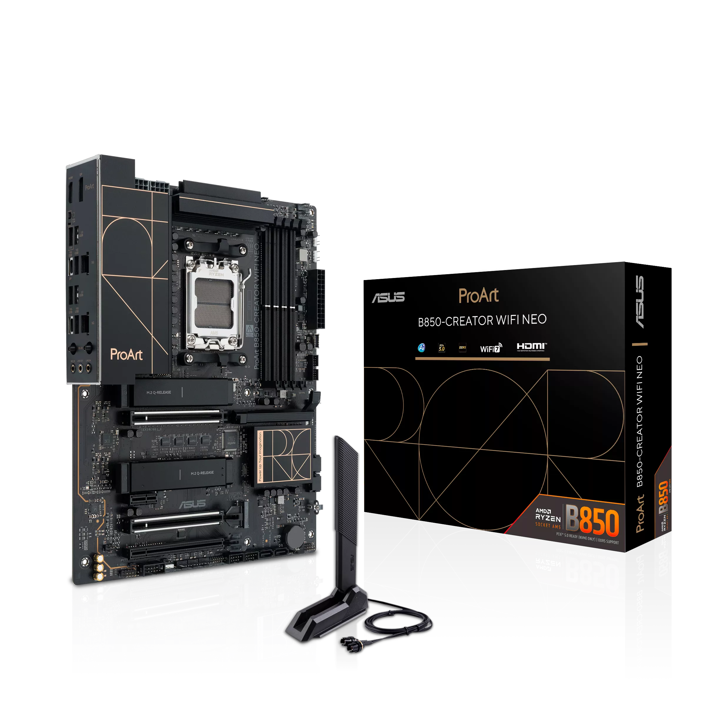 Asus PROART B850-CREATOR WIFI NEO Sc-AM5 DDR5 8600Mhz 3xM2 WiFi7 5Gbit LAN ATX AMD Anakart