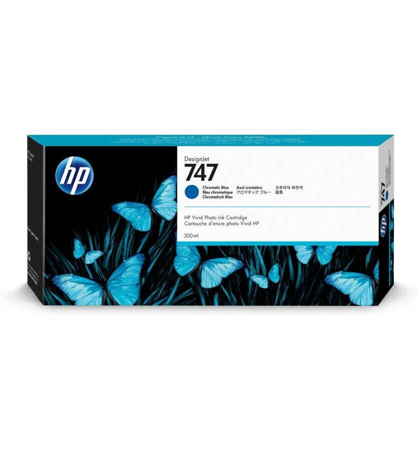 Hp P2V85A 747 300ml Kromatik Mavi Geniş Format Orijinal Inkjet Kartuş