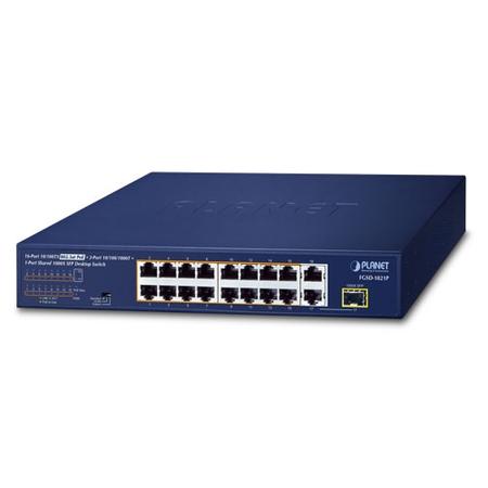 Planet PL-FGSD-1821P 16 Port 10/100 2 Port Gigabit 1 Port SFP 185W PoE Switch