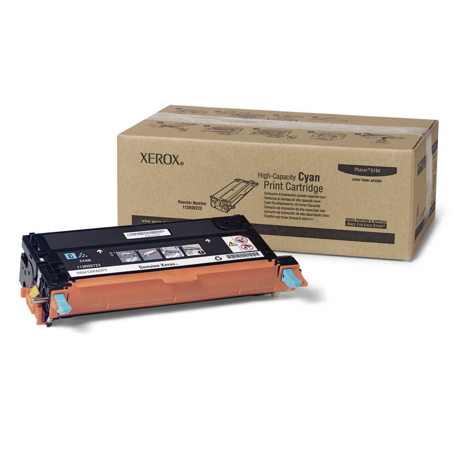 Xerox 113R00723 Phaser 6180 6.000 Sayfalık Yüksek Kapasiteli Mavi Orijinal Laser Toner