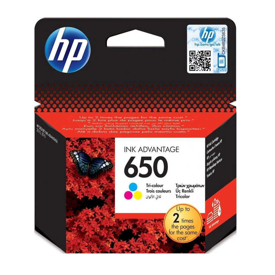Hp CZ102AE 650 200 Sayfalık 3 Renk Orijinal Inkjet Kartuş