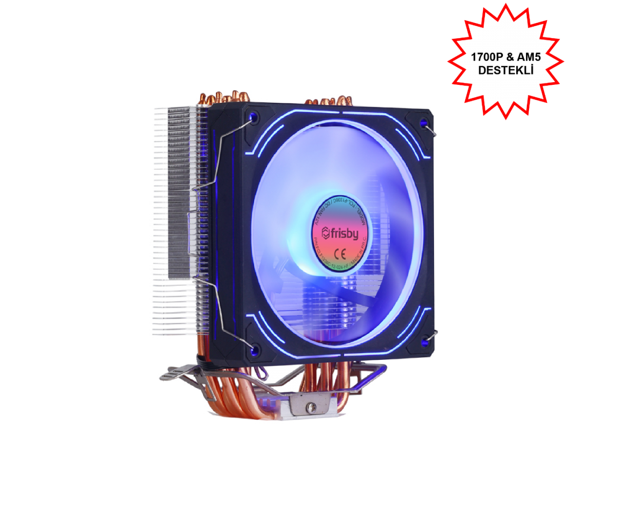 Frisby FCL-F1336C P6S 1x12cm RGB  Fanlı AMD-INTEL AM5 1700 Uyumlu İşlemci Fanı