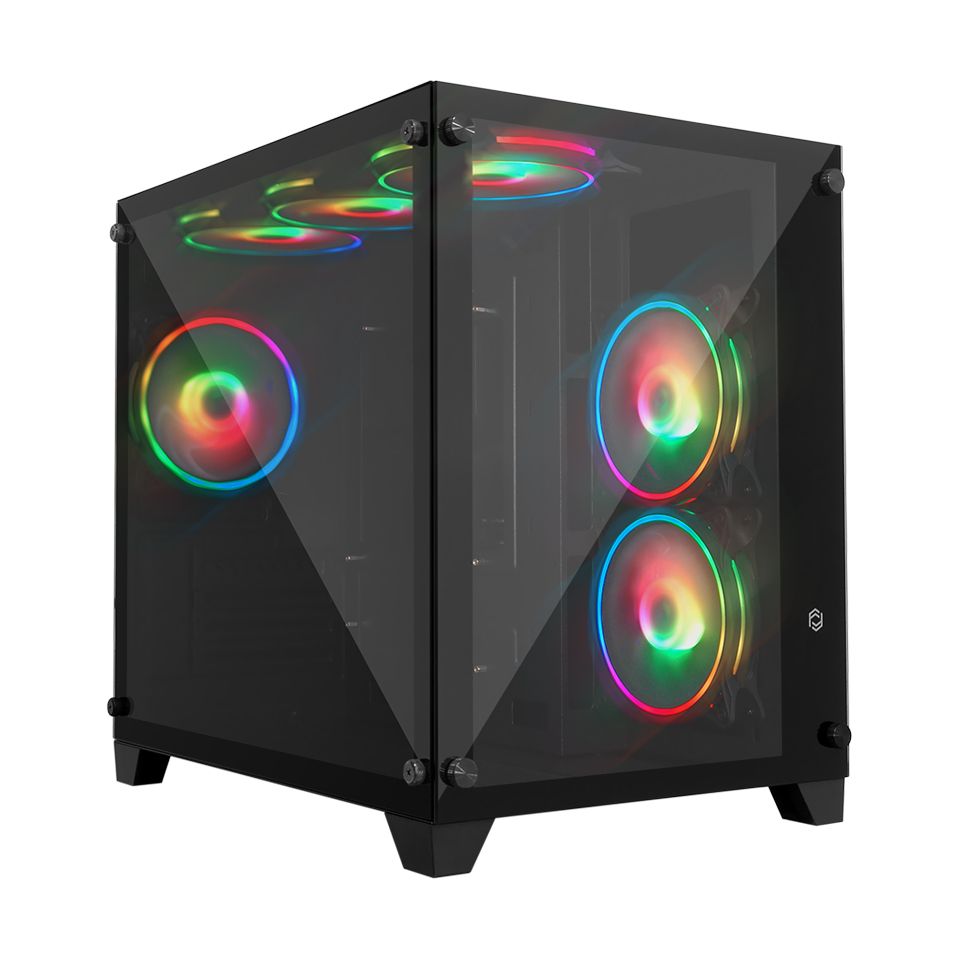Frisby FC-9505G PHOENIX PSU YOK 6x12cm RGB Fanlı Siyah Mid Tower Oyuncu Kasası