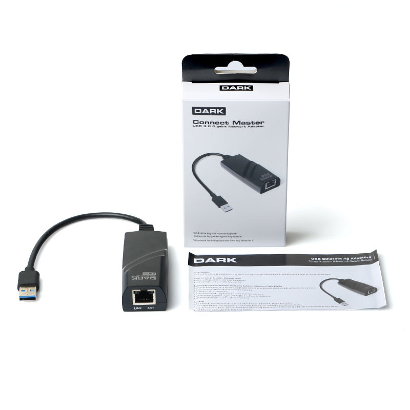 Dark DK-NT-U3GLAN2 USB 3.0 to RJ45 Gigabit Erkek-Dişi Usb Ethernet Adaptörü