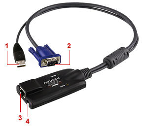 Aten KA7175 50 Mt USB Sanal Ortam KVM Adaptörü Cpu Modül