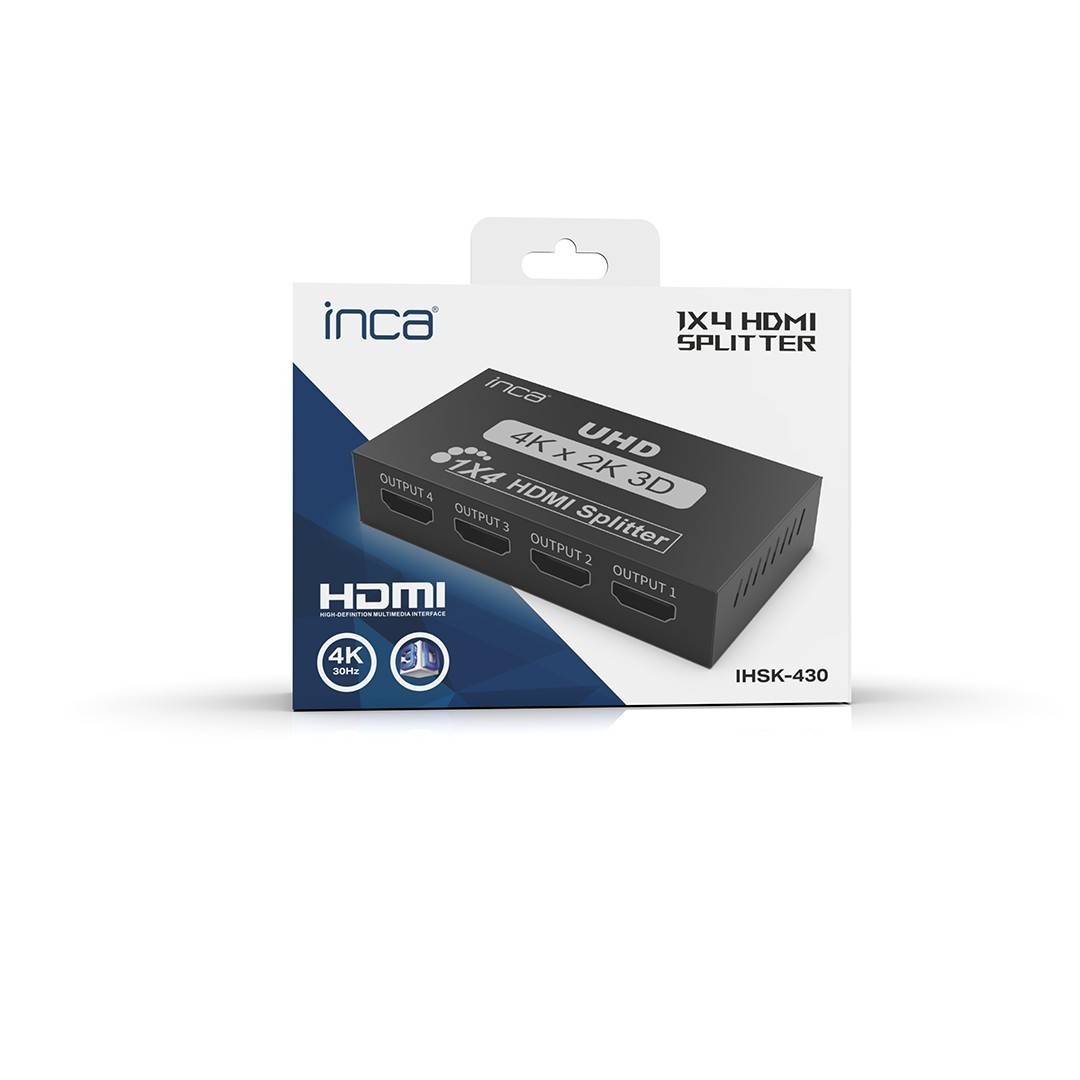 Inca IHSK-430 1 Port Giriş 4 Port Çıkış 4K HDMI Spliter Çoklayıcı