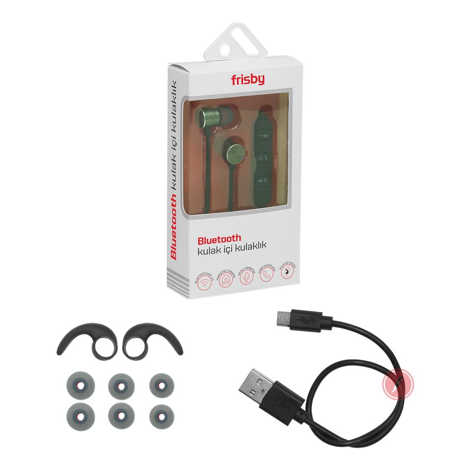 Frisby FHP-855BT Kulakiçi Mıknatıslı Bşuetooth v4.1 Siyah Mikrofonlu Kulaklık