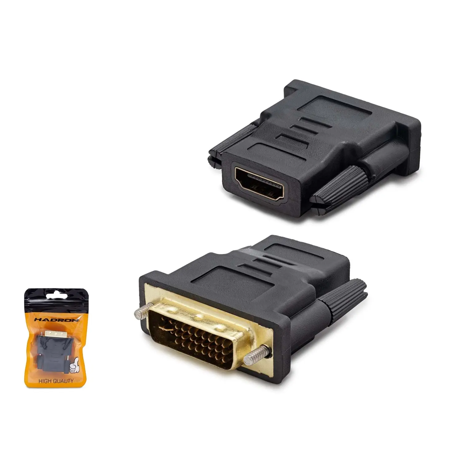 Hadron HDX1260 DVI 24+5 to HDMI Erkek-Dişi Dönüştürücü Adaptör