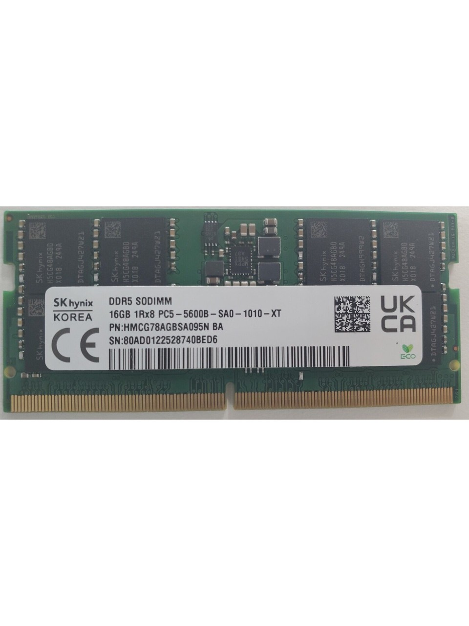 Hynix HMCG78AGBSA095N 16 GB DDR5 5600Mhz CL46 Notebook Bellek