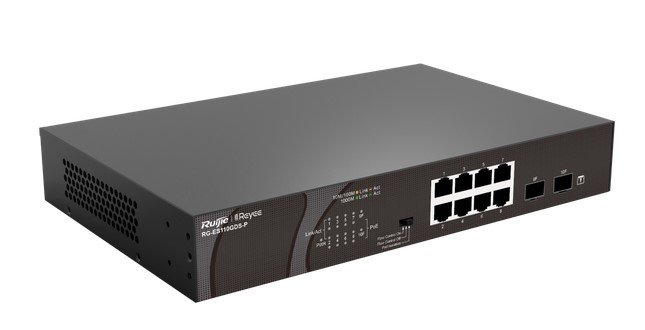 Ruijie RG-ES110GDS-P 8 Port Gigabit PoE+ 2 Port SSFp 120W PoE Switch