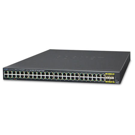 Planet PL-GS-4210-48T4S 48 Port Gigabit 4 Port SFP Yönetilebilir Rack Mount Ethernet Switch