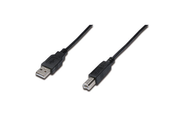 Digitus AK-300105-018-S 1.8 Mt USB 2.0 to USB 2.0 Tip B Erkek-Erkek AWG28 USB 2.0 Yazıcı Kablosu