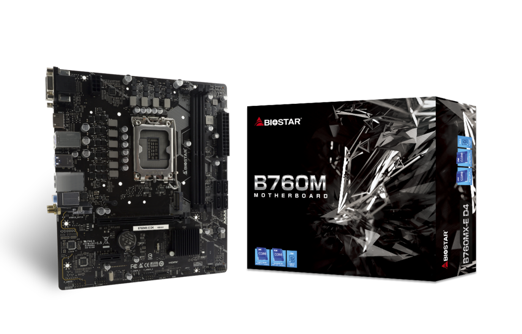 Biostar B760MX-E D4 Sc-1700 DDR4 4400Mhz M2 mATX INTEL Anakart
