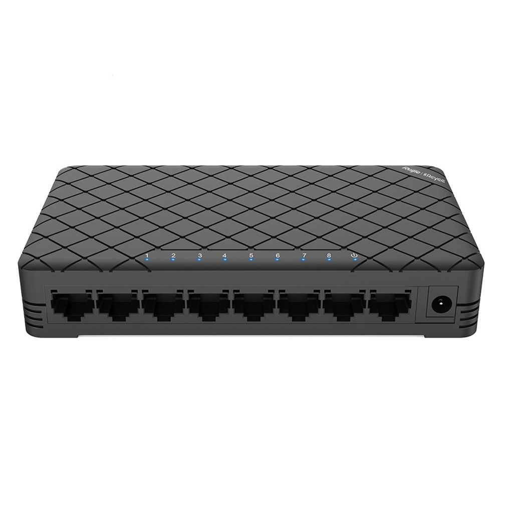 Ruijie RG-ES08 8 Port 10/100 Mbps Masaüstü Plastik Kasa Masaüstü Switch