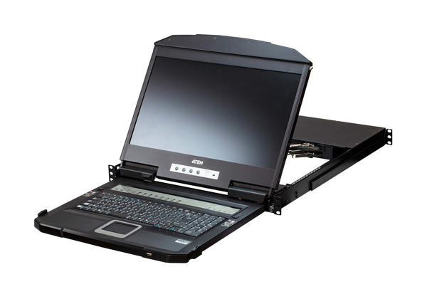 Aten CL3884NWT 4 Port Usb Çoklu ekran Destekleyen Geniş ekran Türkçe Klavye LCD KVm Switch