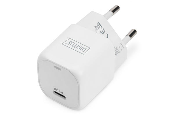 Digitus DA-10060 20W USB Type C mini Charging PD 3.0 Beyaz Şarj Adaptörü