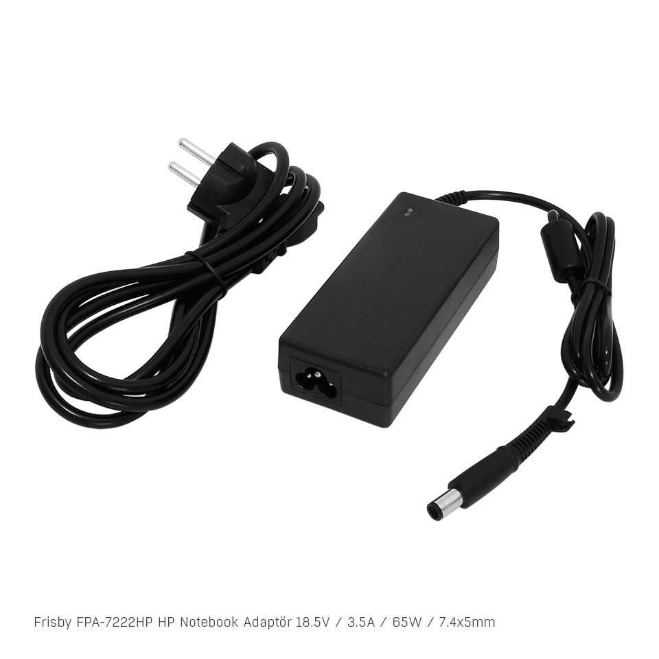 Frisby FPA-7222HP 18.5V 3.5A 7.4x5.0mm Hp Notebook Adaptör