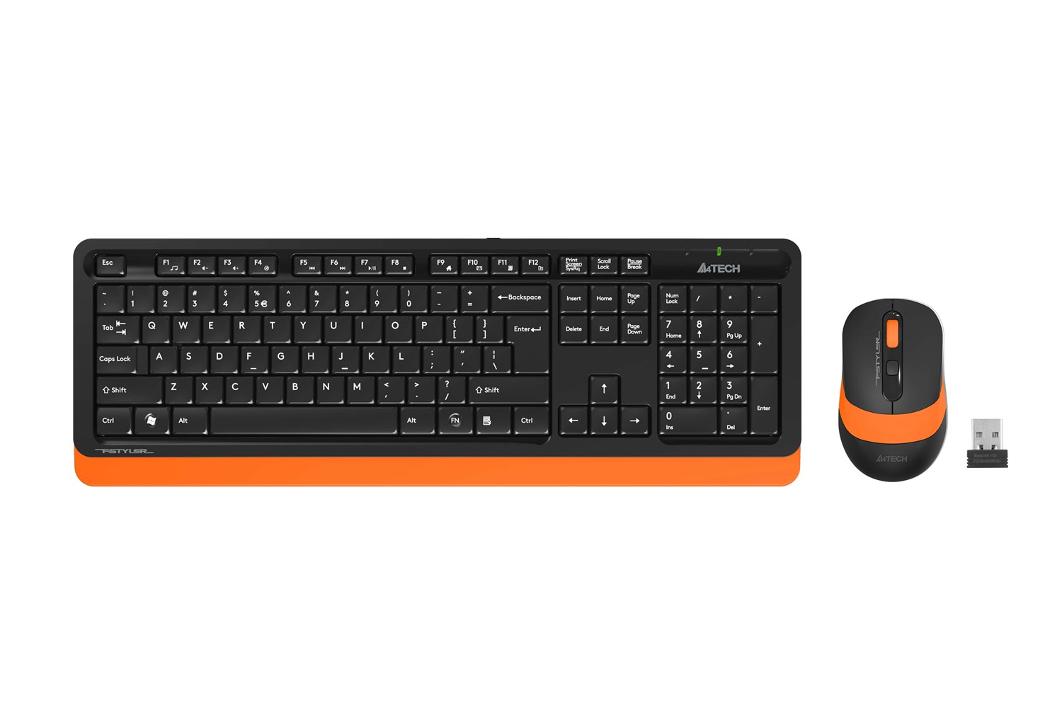 A4 Tech FG1010 Q TR Multimedia Kablosuz Turuncu Klavye Mouse Seti