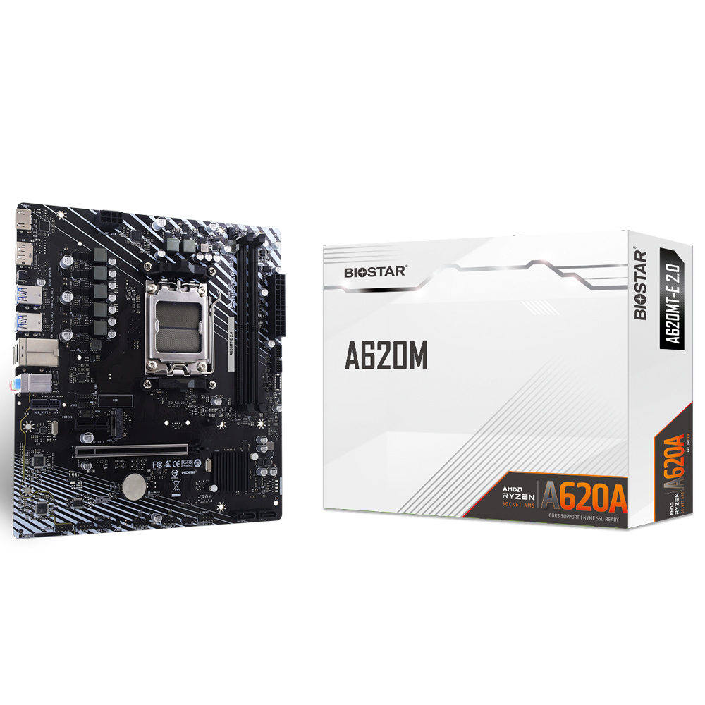 Biostar A620MT-E Sc-AM5 A620 DDR5 6000Mhz M2 HDMI DP mATX AMD Anakart